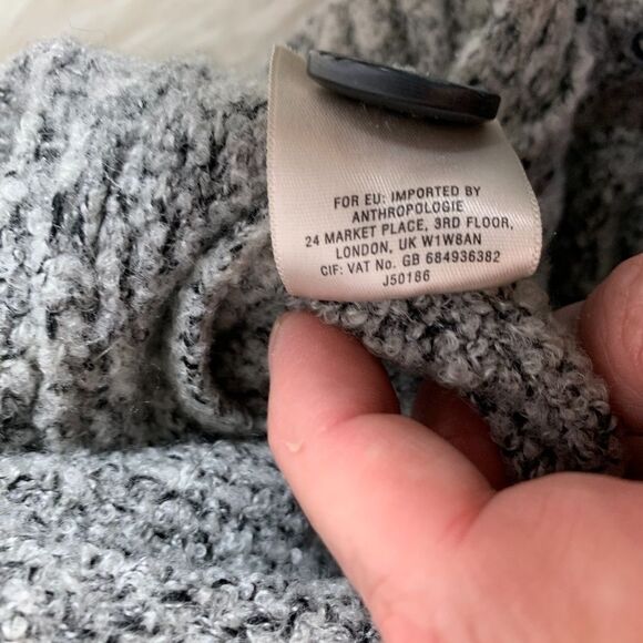 Anthro Angel Of The North Grey Cowl Neck Sweater - Picture 10 of 10